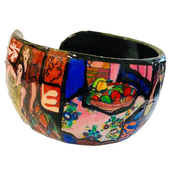 Henri Matisse Cuff Bracelet/Matisse’s Art/Paintings/Collage Art/Decoupage Cuff - Picture 6 of 14